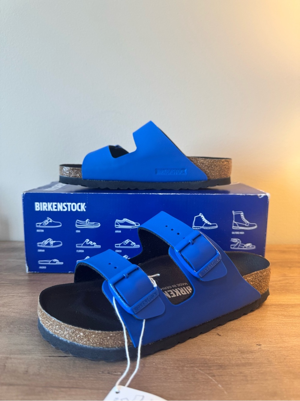 NWT Birkenstock Arizona BS Sandal in Icy Ultrablue
